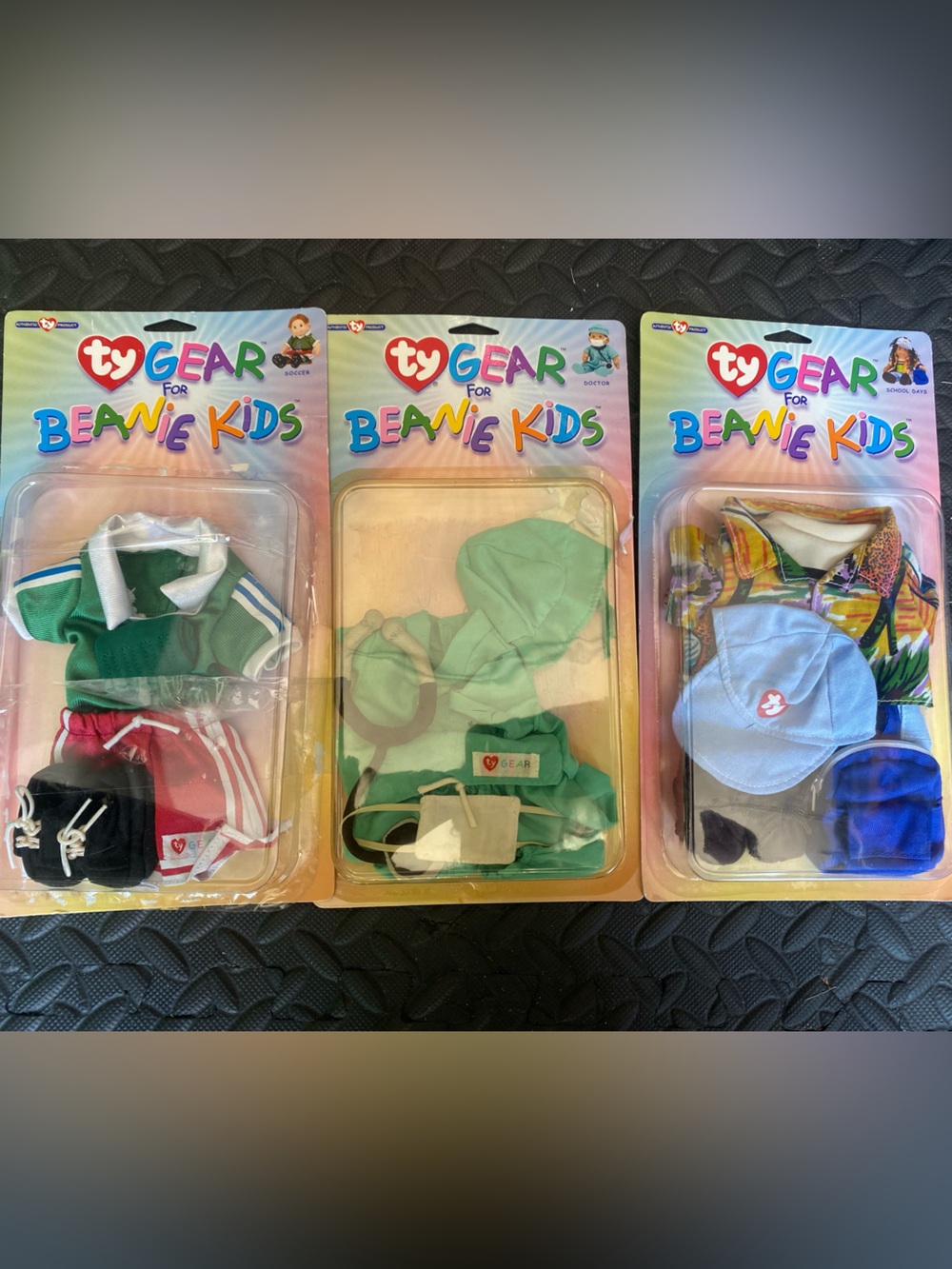 Ty Gear School Days , soccer, doctor, outfit for Beanie Kids dolls